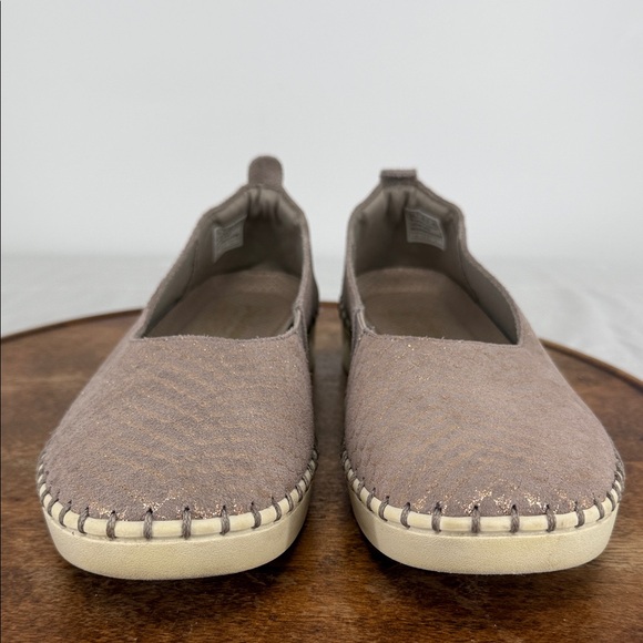 Skechers Shoes Wm 10 Sepulveda 2 Ballet Flat Sneaker Metallic Summer Sheen Taupe - Picture 2 of 11